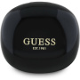 Guess Błyszczące Classic Słuchawki bezprzewodowe TWS z logo — czarne