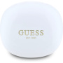 Guess Błyszczące Classic Słuchawki bezprzewodowe TWS z logo - białe