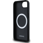 Lacoste Iconic Petit Pique Woven Logo etui z MagSafe do iPhone 16e / 17e - czarny