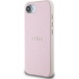 Guess Grained Classic Logo etui z MagSafe do iPhone 16e / 17e - różowy