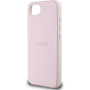 Guess Grained Classic Logo etui z MagSafe do iPhone 16e / 17e - różowy