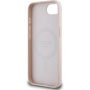 Guess Grained Classic Logo etui z MagSafe do iPhone 16e / 17e - różowy