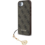 Guess 4G Charms etui do iPhone 16e / 17e - brązowy
