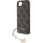 Guess 4G Charms etui do iPhone 16e / 17e - brązowy