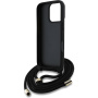 Guess 4G Metalowe etui z logo na ramię ze smyczą do iPhone'a 16 Pro Max - różowe