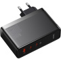 Baseus GaN5 Pro Zestaw szybkiej ładowarki z portami 2x USB-C / USB-A i kablem USB-C do USB-C - 140W - 1 m - czarny
