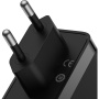 Baseus GaN5 Pro Zestaw szybkiej ładowarki z portami 2x USB-C / USB-A i kablem USB-C do USB-C - 140W - 1 m - czarny