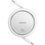 Baseus Free2Draw mini wysuwany kabel ładująco-transmisyjny - USB-C do USB-C - 1 m - biały