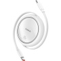 Baseus Free2Draw mini wysuwany kabel ładująco-transmisyjny - USB-C do USB-C - 1 m - biały