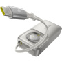 Powerbank Baseus OS Free2Pull z wbudowanym kablem USB-C i portem USB-C - 10 000 mAh - szary