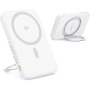 Baseus PicoGo bezprzewodowy powerbank MagSafe z obrotową podstawką i portem USB-C - 5 000 mAh - biały