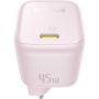 Mini szybka ładowarka sieciowa Baseus PicoGo z portem USB-C - 45W - różowa