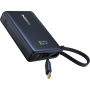 Powerbank Baseus PicoGo z wbudowanym kablem USB-C i portami USB-C / USB-A - 10 000 mAh - czarna