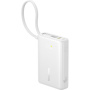 Powerbank Baseus PicoGo z wbudowanym kablem USB-C i portami USB-C / USB-A - 10 000 mAh - biała