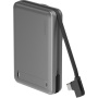 ENERGEA MagPac Pro+ bezprzewodowy MagSafe powerbank z wbudowanym kablem USB-C i portem USB-C - 10 000 mAh - szary