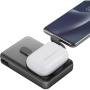 ENERGEA MagPac Pro+ bezprzewodowy MagSafe powerbank z wbudowanym kablem USB-C i portem USB-C - 10 000 mAh - szary