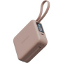 ENERGEA MagPac Mini Plus bezprzewodowy MagSafe powerbank z 2x zintegrowanym kablem USB-C i portem USB-C - 10 000 mAh - różowy