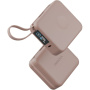 ENERGEA MagPac Mini Plus bezprzewodowy MagSafe powerbank z 2x zintegrowanym kablem USB-C i portem USB-C - 10 000 mAh - różowy