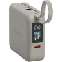 ENERGEA MagPac Mini Plus bezprzewodowy MagSafe powerbank z 2x zintegrowanym kablem USB-C i portem USB-C - 10 000 mAh - beżowy