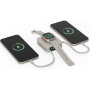 ENERGEA MagPac Mini Plus bezprzewodowy MagSafe powerbank z 2x zintegrowanym kablem USB-C i portem USB-C - 10 000 mAh - beżowy