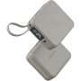 ENERGEA MagPac Mini Plus bezprzewodowy MagSafe powerbank z 2x zintegrowanym kablem USB-C i portem USB-C - 10 000 mAh - beżowy