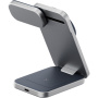 ENERGEA MagTrio Plus 3w1 Składana Magnetyczna Bezprzewodowa Podstawka ładująca do iPhone / Apple Watch / AirPods - 15W - granatowy