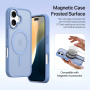 DUX DUCIS Etui Lawa 2w1 z odpinaną klapką i MagSafe oraz portfelem do iPhone'a 16 Plus - niebieskie