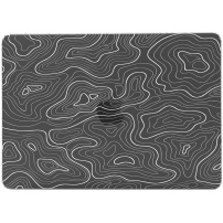 Matowa przezroczysta pokrywa z abstrakcyjnym motywem do MacBook Air 13" (A1237 / A1304 / A1369 / A1466) - czarna