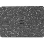 Matowy, przezroczysty pokrowiec z abstrakcyjnym motywem na MacBooka Pro 15" (A1398) - czarny
