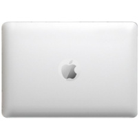 Matowa, przezroczysta pokrywa z rozkładaną podstawką do MacBooka Pro 16" (A2141) - biała