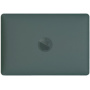 Matowe transparentne etui z rozkładaną podstawką do MacBooka Pro 16" (A2485 / A2780 / A2991 / A3186 / A3403 / A3428 / A3429) - ciemnozielone