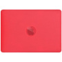 Matowe przezroczyste etui z rozkładaną podstawką do MacBook Pro 16" (A2485 / A2780 / A2991 / A3186 / A3403 / A3428 / A3429) - czerwone