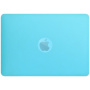 Matowe przezroczyste etui z rozkładaną podstawką do MacBook Pro 16" (A2485 / A2780 / A2991 / A3186 / A3403 / A3428 / A3429) - niebieskie