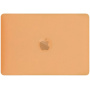 Matowe przezroczyste etui z rozkładaną podstawką do MacBook Pro 16" (A2485 / A2780 / A2991 / A3186 / A3403 / A3428 / A3429) - pomarańczowy