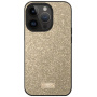 SULADA Eleganckie etui z brokatem na iPhone'a 16 Pro - złote