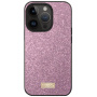 SULADA Eleganckie etui z brokatem na iPhone'a 16 Pro - różowe