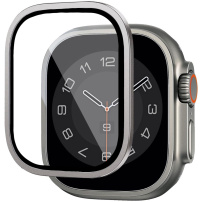 Wiwu szkło hartowane z metalową ramką do Apple zegarka Ultra 49mm - srebrny