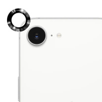 ENKAY szkło hartowane z metalową ramką do ochrony obiektywu tylnego aparatu do iPhone 16e / 17e - czarne