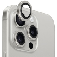 NORTHJO szkło z metalową ramką chroniące tylne obiektywy aparatu do iPhone'a 15 Pro / 15 Pro Max - szare
