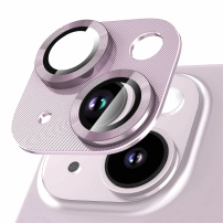 NORTHJO szkło hartowane z metalową ramką chroniące obiektywy aparatów do iPhone'a 14 / 14 Plus - fioletowy