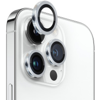 NORTHJO szkło z metalową ramką chroniące tylne obiektywy aparatu do iPhone'a 12 Pro Max - srebrne