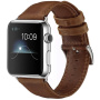 CRAZY HORSE Pasek ze skóry PU do zegarka Apple 42mm / 41mm / 40mm / 38mm - brązowy