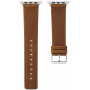 CRAZY HORSE Pasek ze skóry PU do zegarka Apple 42mm / 41mm / 40mm / 38mm - brązowy