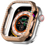 Etui zamykane kamienie osadnicze do zegarka Apple 45 mm - różowe złoto