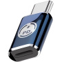 Adapter Lightning female / USB-C male dla iPhone / iPad - niebieski