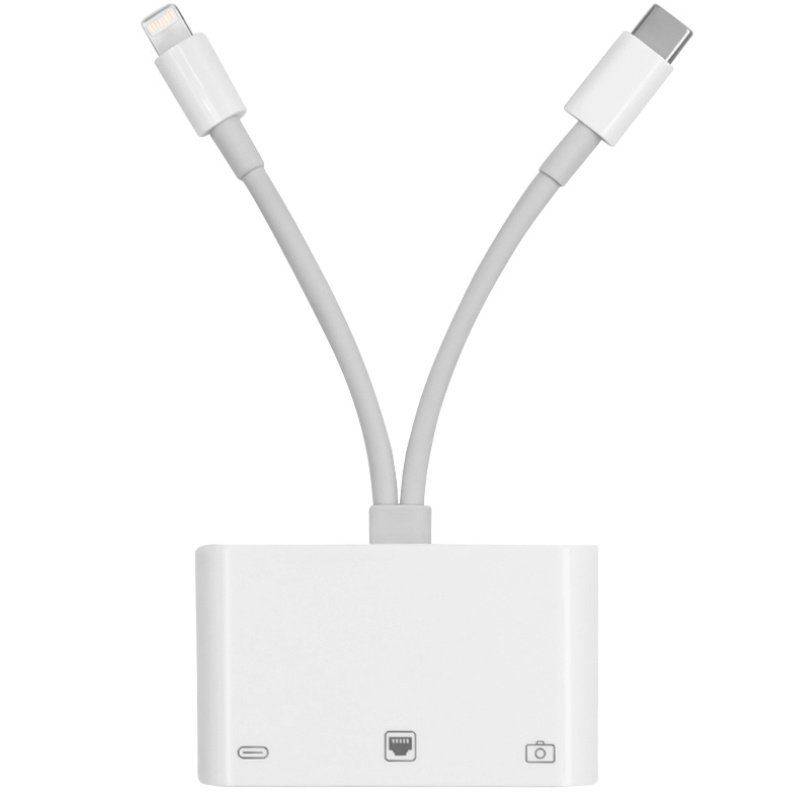 Adapter USB-C i Pin Male na USB Ethernet RJ45 Pin Female