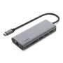 BELKIN hub 6w1 4K HDMI / USB-C PD 3.0 / 2x USB-A 3.0 / RJ45 / czytnik SD ze złączem USB-C dla iPad / MacBook - srebrny