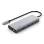 BELKIN hub 6w1 4K HDMI / USB-C PD 3.0 / 2x USB-A 3.0 / RJ45 / czytnik SD ze złączem USB-C dla iPad / MacBook - srebrny