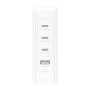 4-portowa ładowarka PD 140W BELKIN BoostCharge Pro - 3x USB-C / USB-A z adapterami UK, EU, US dla iPhone / iPada / MacBooka - biała