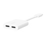 BELKIN RockStar adapter audio i ładowania - 2x USB-C do USB-C - biały